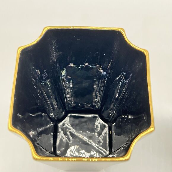 Lee Roy Cain Vintage Ceramic Pottery 2 Vases/Swans Iridescent Metallic Glaze - Picture 3 of 10